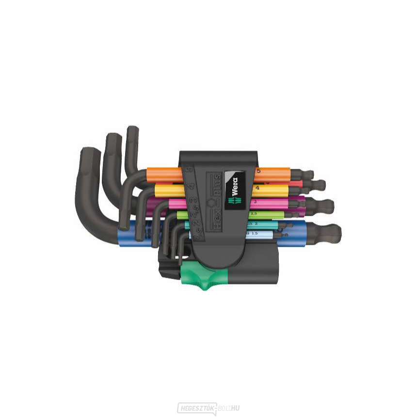 Wera 133164 Inbus dugókulcsok 950/9 Hex-Plus Multicolour 2. Blacklaser SPKS (9 darabos készlet)