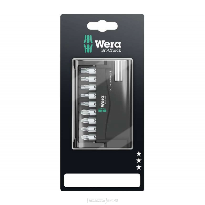 Wera 073416 Bit-Check 10 Universal 5 SB tartóval 899/4/1 (10 darabos készlet)