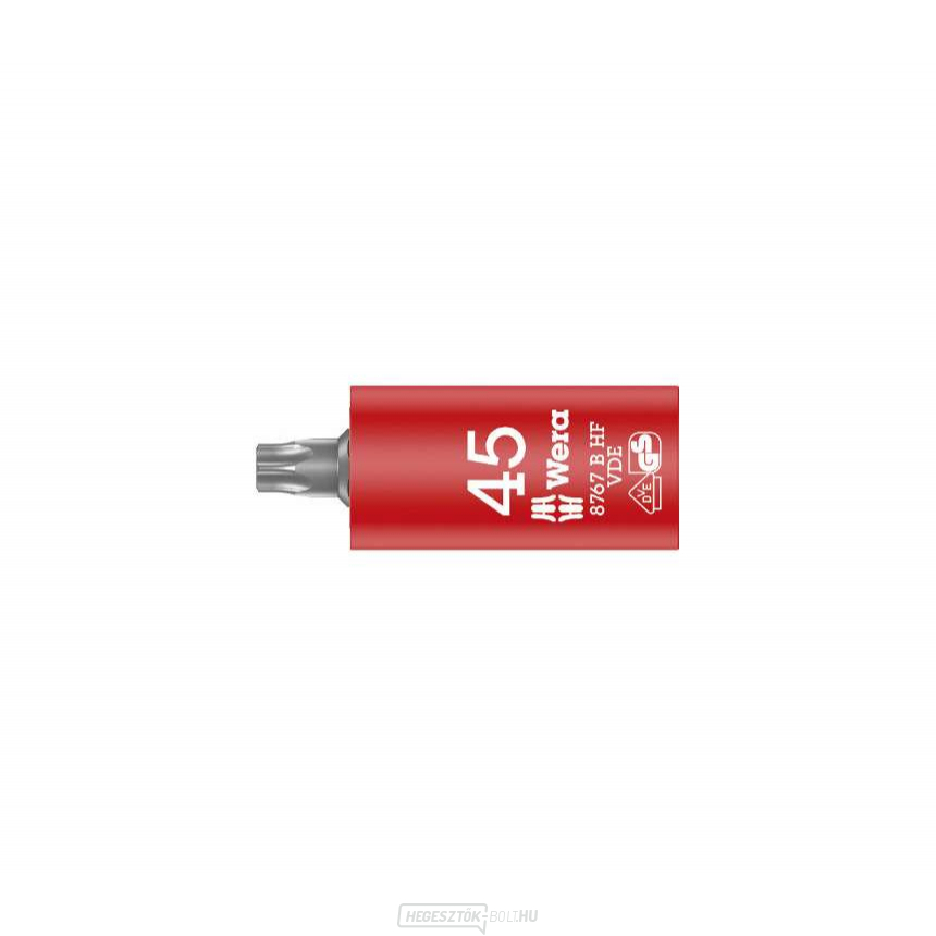Wera 004925 3/8" Torx TX 45 típusú 8767 VDE HF Zyklop dugókulcs, 3/8" Torx TX 45, 8767 VDE HF Zyklop tartási funkcióval Wera 004925 3/8" Torx TX 45 típusú 8767 VDE HF Zyklop dugókulcs, 3/8" Torx TX 45, 8767 VDE HF Zyklop tartási funkcióval gallery main image