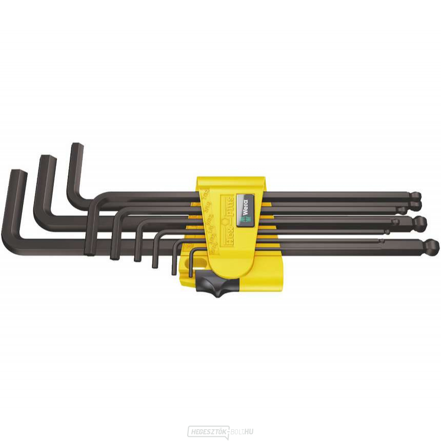 Wera 133180 Húzócsavaros kulcsok inbus 950/9 Hex-Plus Imperial 1 SB inch, fekete lézer (9 részes készlet)