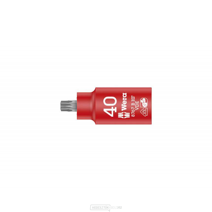 Wera 004924 3/8" Torx TX 40 típusú 8767 VDE HF Zyklop dugókulcs, 3/8" Torx TX 40 típus 8767 VDE HF Zyklop tartási funkcióval Wera 004924 3/8" Torx TX 40 típusú 8767 VDE HF Zyklop dugókulcs, 3/8" Torx TX 40 típus 8767 VDE HF Zyklop tartási funkcióval gallery main image