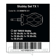 Wera 008876 Bit- és csavarhúzótartók TORX® Stubby Set TX 1 db 5 darabos készlet Előnézet 