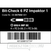 Wera 057692 Bits 1/4" Bit-Check 6 PZ Impaktor 1 (6 darabos készlet) Előnézet 