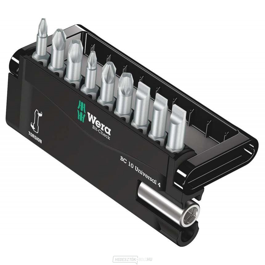 Wera 056159 Tough Bit-Check 10 Universal 4 tartóval 899/4/1 (10 darabos készlet) Wera 056159 Tough Bit-Check 10 Universal 4 tartóval 899/4/1 (10 darabos készlet) gallery main image