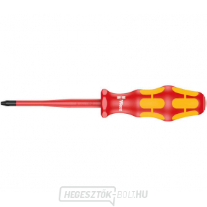 Wera 020133 Villanyszerelő csavarhúzó Kraftform Plus PH 2x100 mm 162 iSS VDE típusú, szigetelt, csökkentett pengéjű és markolatátmérőjű csavarhúzó Wera 020133 Wera 020133 Villanyszerelő csavarhúzó Kraftform Plus PH 2x100 mm 162 iSS VDE típusú, szigetelt, csökkentett pengéjű és markolatátmérőjű csavarhúzó Wera 020133 gallery main image