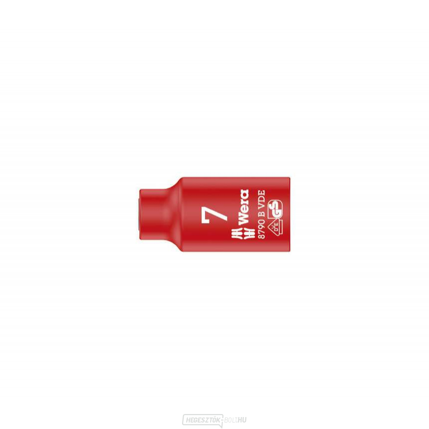 Wera 004951 Dugóhüvely 3/8" 6 él 7 mm típus 8790 B Zyklop VDE Wera 004951 Dugóhüvely 3/8" 6 él 7 mm típus 8790 B Zyklop VDE gallery main image