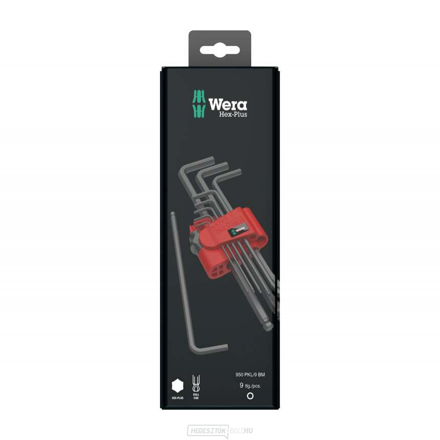 Wera 073596 Csillagvilláskulcsok inbus 950/9 Hex-Plus 6 SB. 9 darabos készlet BlackLaser