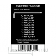 Wera 073596 Csillagvilláskulcsok inbus 950/9 Hex-Plus 6 SB. 9 darabos készlet BlackLaser Előnézet 