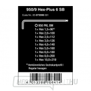 Wera 073596 Csillagvilláskulcsok inbus 950/9 Hex-Plus 6 SB. 9 darabos készlet BlackLaser Előnézet 