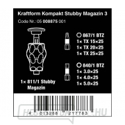 Wera 008875 Kraftform Kompakt Stubby bit tartó 3 tálcával (6 darabos készlet) Előnézet 