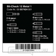 Wera 057424 Csavarhúzóhegyek Bit-Check 12 fém 1 (12 darabos készlet) Előnézet 