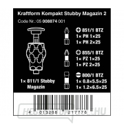 Wera 008874 Kraftform Kompakt Stubby bit tartó tálcával 2 (6 darabos készlet) Előnézet 