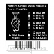 Wera 008874 Kraftform Kompakt Stubby bit tartó tálcával 2 (6 darabos készlet) Előnézet 