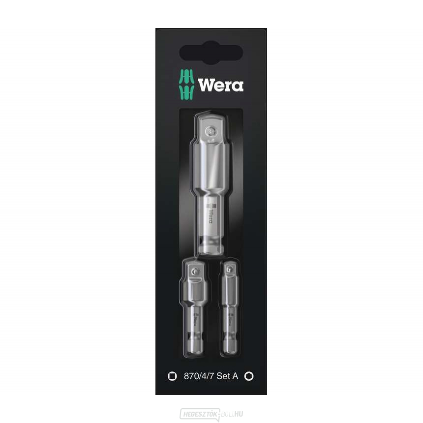 Wera 073200 Adapterek/csatlakozók 870/4/7 típusú A SB szett (3 darabos készlet)