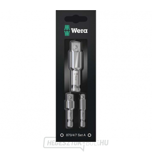 Wera 073200 Adapterek/csatlakozók 870/4/7 típusú A SB szett (3 darabos készlet) Wera 073200 Adapterek/csatlakozók 870/4/7 típusú A SB szett (3 darabos készlet) gallery main image