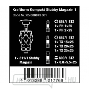 Wera 008873 Kraftform Kompakt Stubby bit tartó tálcával 1 (6 darabos készlet) Előnézet 