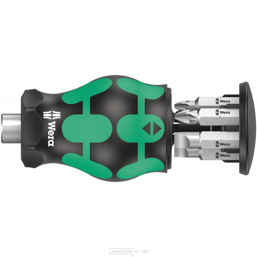 Wera 008877 Kraftform Kompakt Stubby 4 1/4" bit tartó tálcával (6 darabos készlet)
