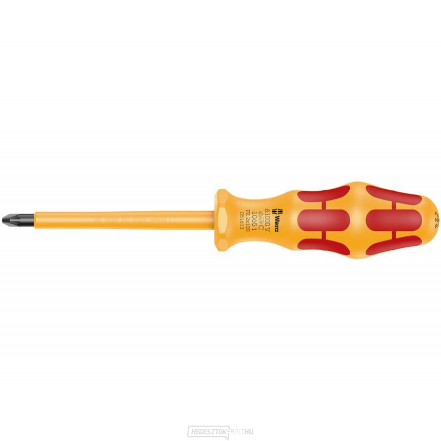 Wera 051613 Phillips csavarhúzó PZ 2 x 100 mm, VDE 1065 i szigeteléssel Wera 051613 Phillips csavarhúzó PZ 2 x 100 mm, VDE 1065 i szigeteléssel gallery main image