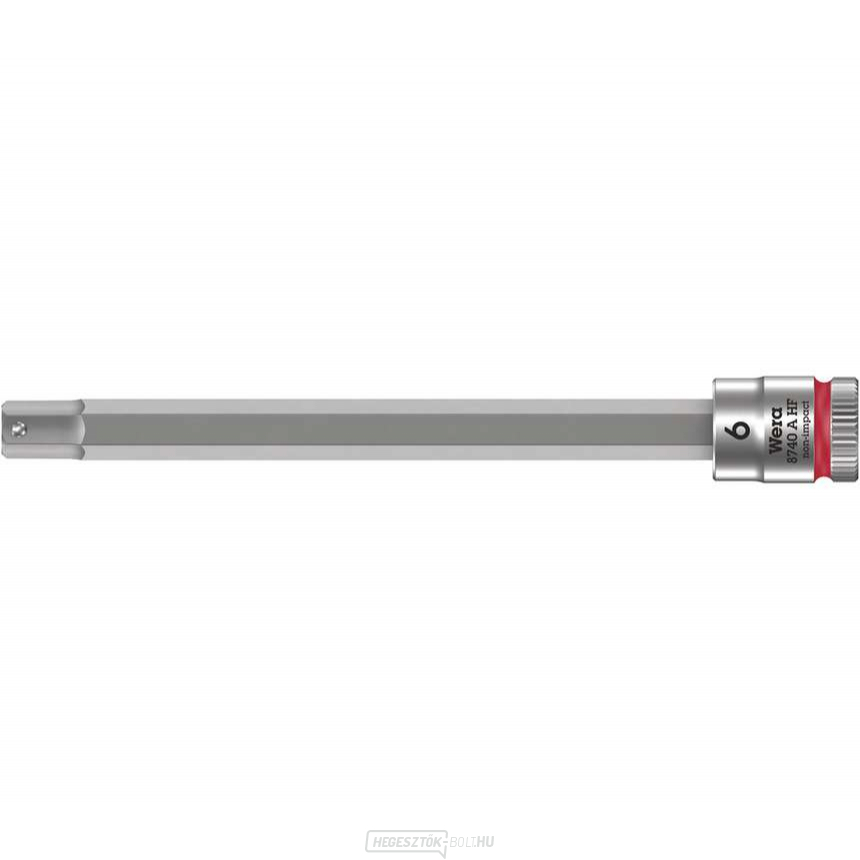 Wera 003338 Zyklop 1/4" 6 sarok 6 x 100 mm-es 8740 A HF típusú dugókulcs 8740 A HF tartási funkcióval