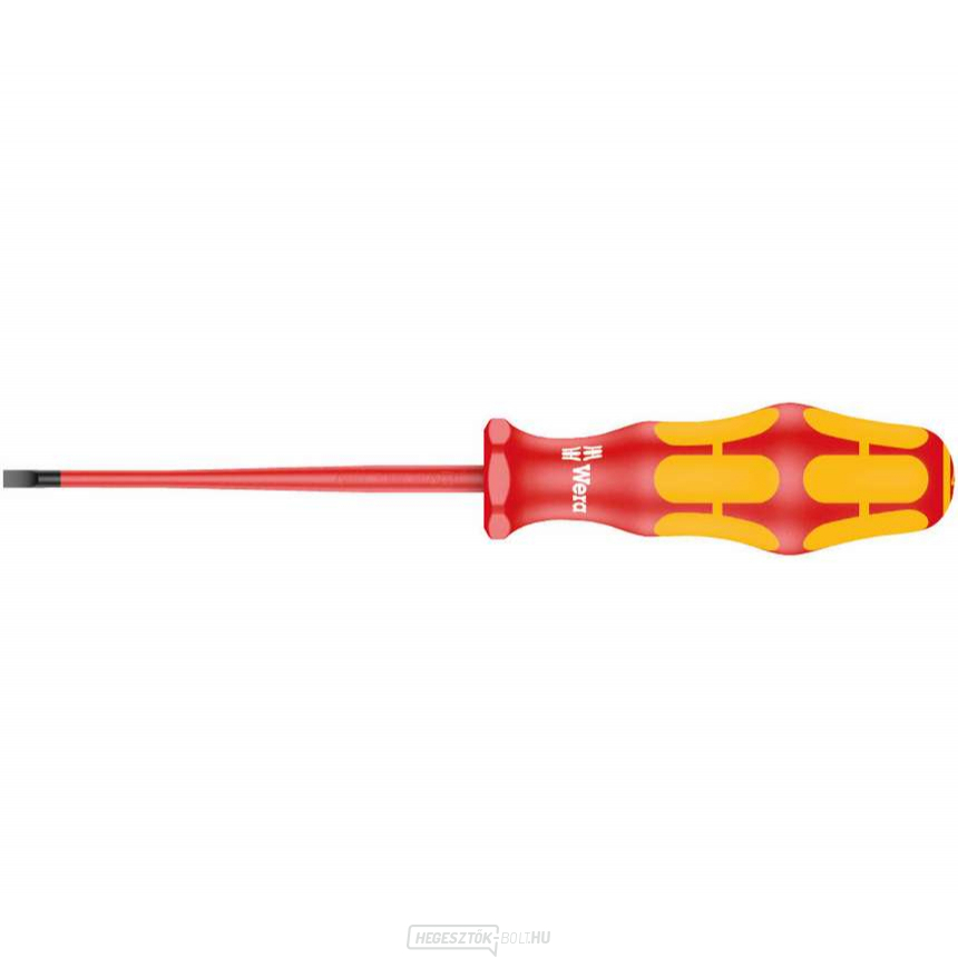 Wera 006441 Villanyszerelő csavarhúzó Kraftform Plus 0,8x4,0x100 mm 160 iS VDE szigetelésű típus, csökkentett pengedarab átmérővel Wera 006441 Villanyszerelő csavarhúzó Kraftform Plus 0,8x4,0x100 mm 160 iS VDE szigetelésű típus, csökkentett pengedarab átmérővel gallery main image