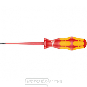 Wera 006441 Villanyszerelő csavarhúzó Kraftform Plus 0,8x4,0x100 mm 160 iS VDE szigetelésű típus, csökkentett pengedarab átmérővel Wera 006441 Villanyszerelő csavarhúzó Kraftform Plus 0,8x4,0x100 mm 160 iS VDE szigetelésű típus, csökkentett pengedarab átmérővel gallery main image