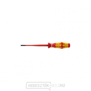 Wera 020129 Villanyszerelő csavarhúzó Kraftform Plus 0,8x4,0x100 mm 160 iSS VDE szigetelt típus, csökkentett pengéjű és markolatátmérőjű csavarhúzóval Wera 020129 Villanyszerelő csavarhúzó Kraftform Plus 0,8x4,0x100 mm 160 iSS VDE szigetelt típus, csökkentett pengéjű és markolatátmérőjű csavarhúzóval gallery main image