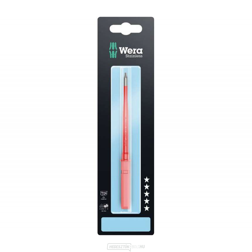 Wera 033637 Csere csavarhúzó penge TX 15 Kraftform Kompakt VDE 3067 iS TORX® SB, Rozsdamentes acél