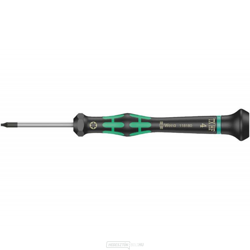Wera 118180 TORX csavarhúzó TX 4 HFx60 mm, elektronikában való használatra Kraftform Micro típus 2067, tartási funkcióval