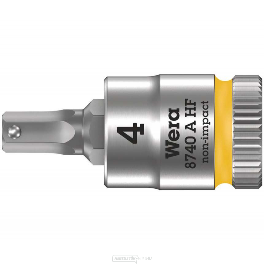 Wera 003333 Zyklop 1/4" 6 sarkos 4 mm-es 8740 A HF típusú dugókulcs 8740 A HF tartási funkcióval