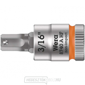 Wera 003386 Zyklop 1/4" 6 oldalú 3/16" típusú 8740 A HF bitbetét 8740 A HF tartási funkcióval - inch gallery main image