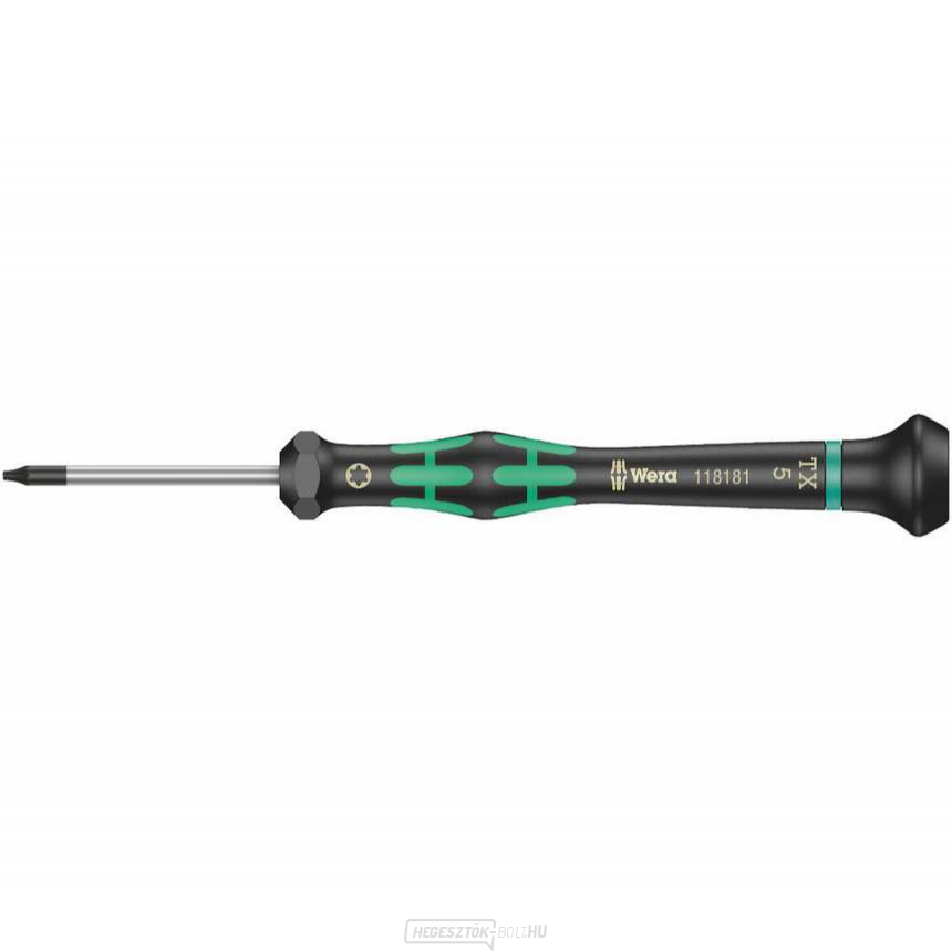 Wera 118181 TORX csavarhúzó TX 5 HFx60 mm, elektronikában való használatra Kraftform Micro 2067-es típus, tartási funkcióval