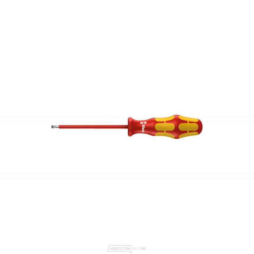 Wera 006115 Villanyszerelő csavarhúzó Kraftform Plus 0,8x4,0x100 mm 160 i típusú VDE szigeteléssel Wera 006115 Villanyszerelő csavarhúzó Kraftform Plus 0,8x4,0x100 mm 160 i típusú VDE szigeteléssel gallery main image