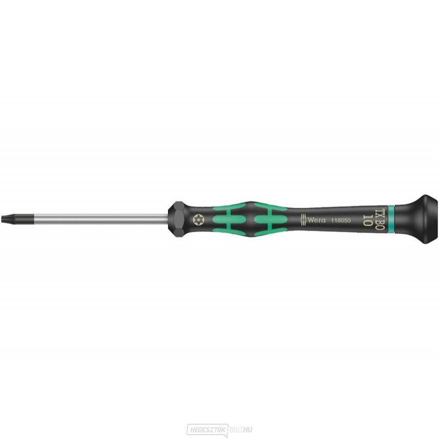 Wera 118050 TORX csavarhúzó TX 10 BOx60 mm, elektronikában való használatra Kraftform Micro 2067 típus, biztosítótűvel Wera 118050 TORX csavarhúzó TX 10 BOx60 mm, elektronikában való használatra Kraftform Micro 2067 típus, biztosítótűvel gallery main image