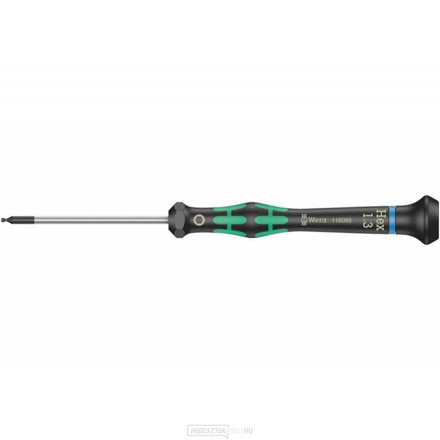 Wera 118089 Hatszögletű csavarhúzó 1,3x60 mm gömbfejjel elektronikai felhasználásra Kraftform Micro 2052 típus