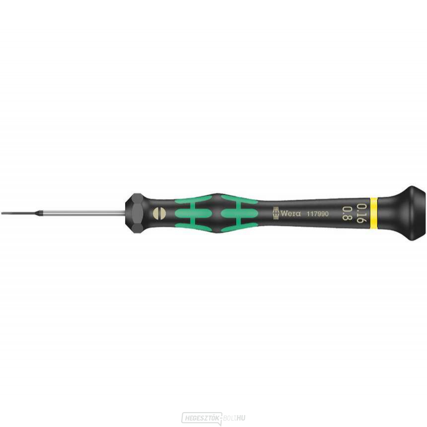Wera 117990 Lapos csavarhúzó 0,16x0,87x40 mm, elektronikában való használatra Kraftform Micro 2035 típus