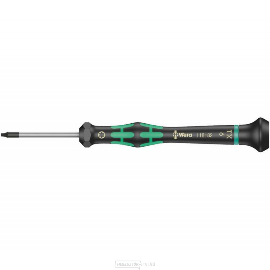 Wera 118182 TORX csavarhúzó TX 6 HFx60 mm, elektronikában való használatra Kraftform Micro 2067 típus, tartási funkcióval