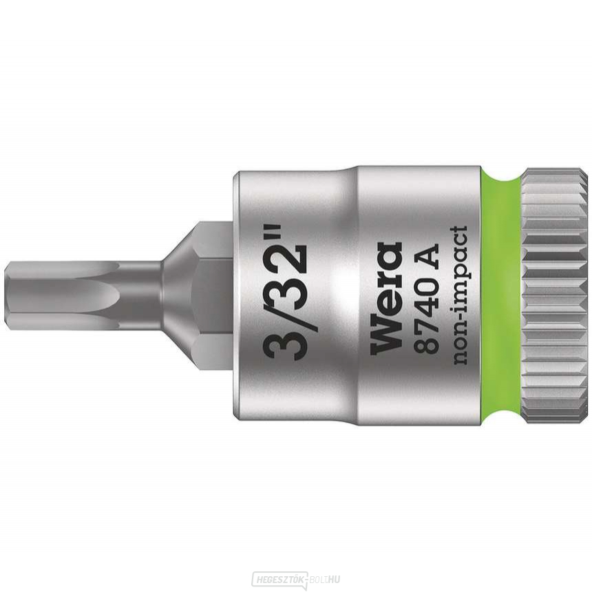 Wera 003381 Zyklop 1/4" 6 sarkos 3/32" típusú 8740 A típusú dugókulcs 8740 A - inch