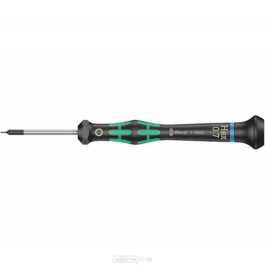 Wera 118060 Hatszögletű csavarhúzó 0,7x40 mm, elektronikai felhasználásra Kraftform Micro 2054 típus