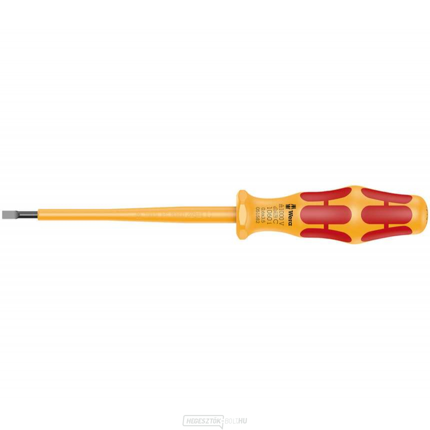 Wera 051582 Lapos fejű csavarhúzó 0,6 x 3,5 x 100 mm VDE 1060 i szigeteléssel Wera 051582 Lapos fejű csavarhúzó 0,6 x 3,5 x 100 mm VDE 1060 i szigeteléssel gallery main image
