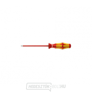 Wera 006105 Villanyszerelő csavarhúzó Kraftform Plus 0,5x3,0x100 mm típus 160 i VDE szigeteléssel Wera 006105 Villanyszerelő csavarhúzó Kraftform Plus 0,5x3,0x100 mm típus 160 i VDE szigeteléssel gallery main image