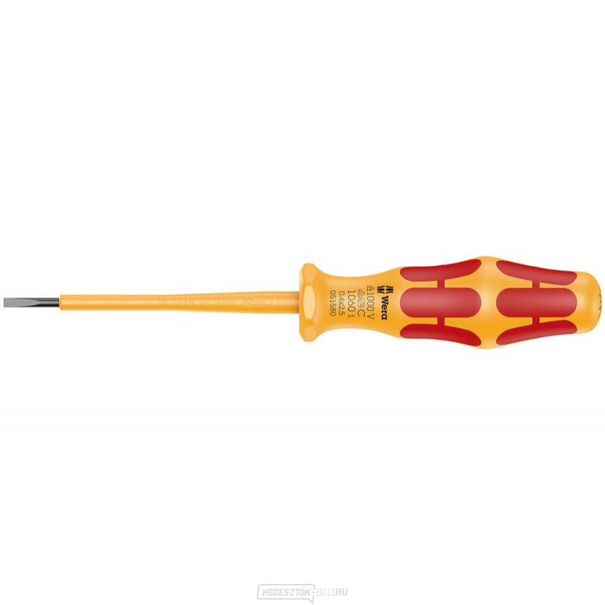 Wera 051580 Lapos fejű csavarhúzó 0,4 x 2,5 x 80 mm VDE 1060 i szigeteléssel
