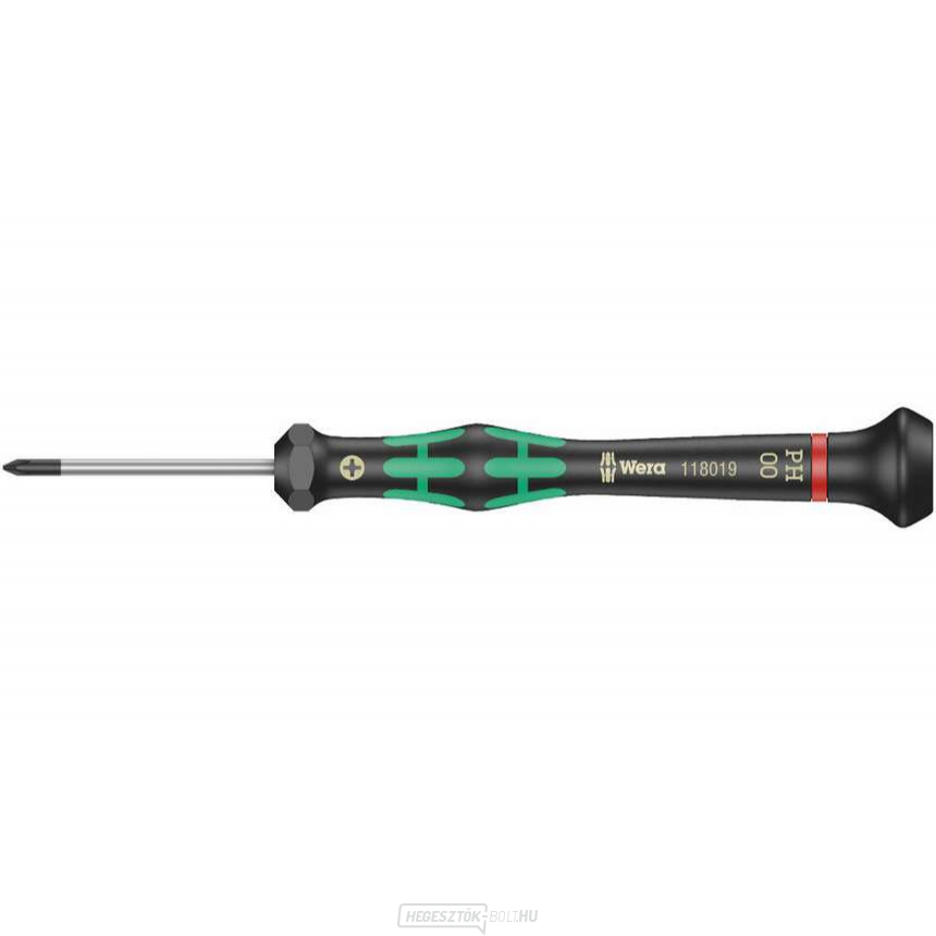 Wera 118019 Phillips csavarhúzó PH 00x40 mm, elektronikában való használatra Kraftform Micro típus 2050