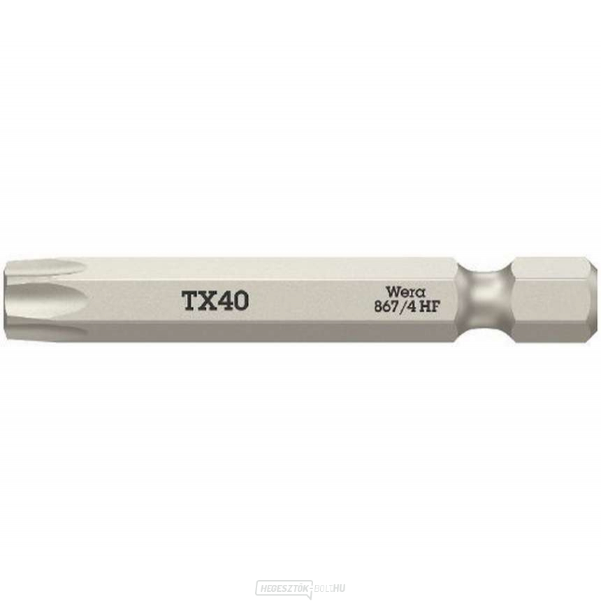 Wera 060511 Csavarhúzóhegy 1/4" TX 40 867/4 Torx® HF 1/4" TX 40 867/4 Torx® HF tartási funkcióval