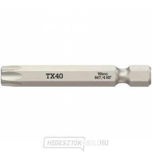 Wera 060511 Csavarhúzóhegy 1/4" TX 40 867/4 Torx® HF 1/4" TX 40 867/4 Torx® HF tartási funkcióval Wera 060511 Csavarhúzóhegy 1/4" TX 40 867/4 Torx® HF 1/4" TX 40 867/4 Torx® HF tartási funkcióval gallery main image
