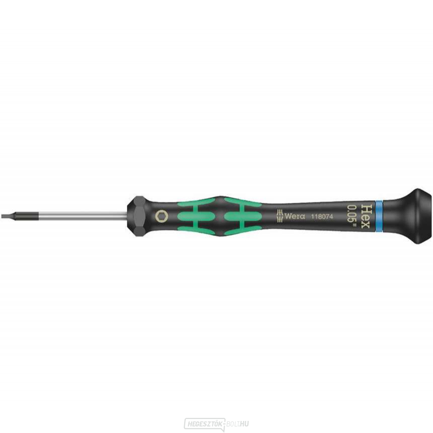 Wera 118074 Hatszögletű csavarhúzó 0,05 "x40 mm, elektronikában való használatra Kraftform Micro típus 2054, inch