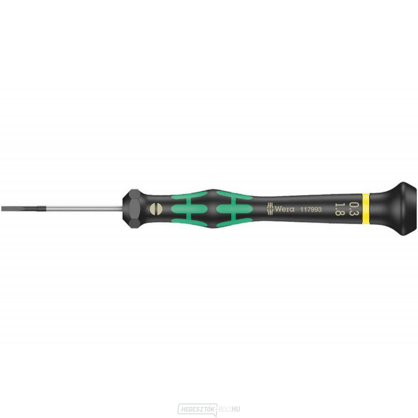 Wera 117993 Lapos csavarhúzó 0,3x1,8x40 mm, elektronikában való használatra Kraftform Micro 2035 típus