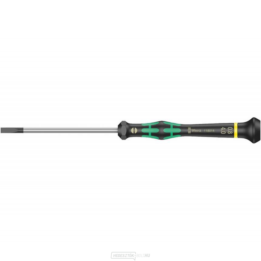 Wera 118014 Lapos csavarhúzó 0,8x4x80 mm, elektronikában való használatra Kraftform Micro 2035 típus