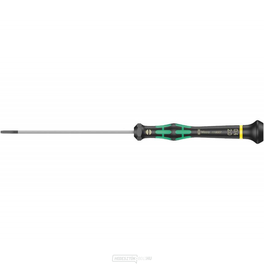 Wera 118007 Lapos csavarhúzó 0,4x2x100 mm, elektronikában való használatra Kraftform Micro 2035 típus Wera 118007 Lapos csavarhúzó 0,4x2x100 mm, elektronikában való használatra Kraftform Micro 2035 típus gallery main image