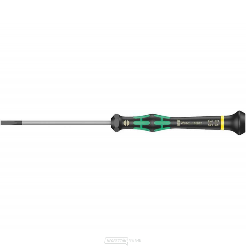 Wera 118012 Lapos csavarhúzó 0,6x3,5x80 mm, elektronikában való használatra Kraftform Micro 2035 típus Wera 118012 Lapos csavarhúzó 0,6x3,5x80 mm, elektronikában való használatra Kraftform Micro 2035 típus gallery main image