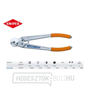 Huzal-, kötél-, kábel- és rönkvágó olló 600 mm KNIPEX 95 81 600 - polírozott, műanyag hüvelyek gallery main image